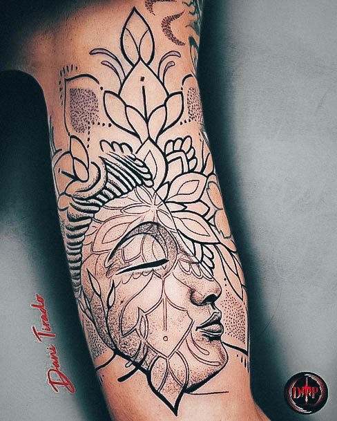 Girls Glamorous Buddha Tattoo Inspiration