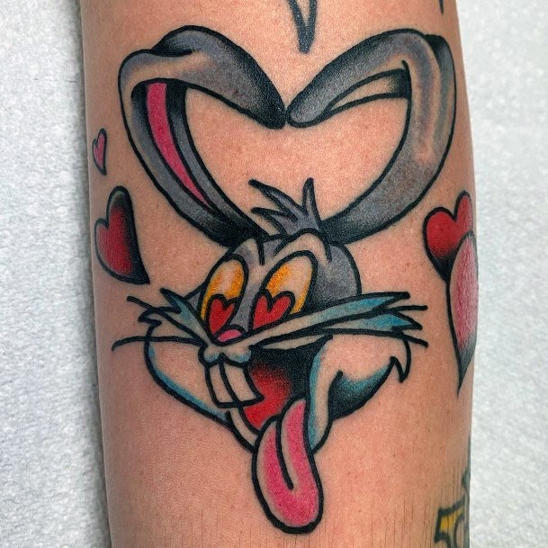 Girls Glamorous Bugs Bunny Tattoo Inspiration