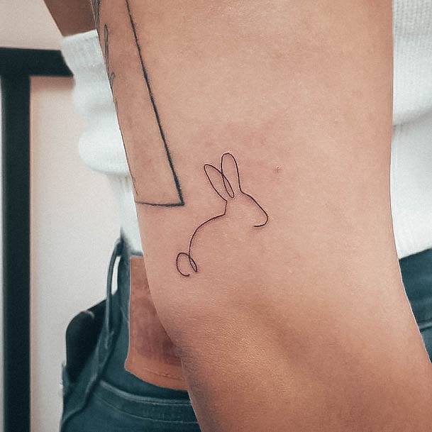 Girls Glamorous Bunny Rabbit Tattoo Inspiration