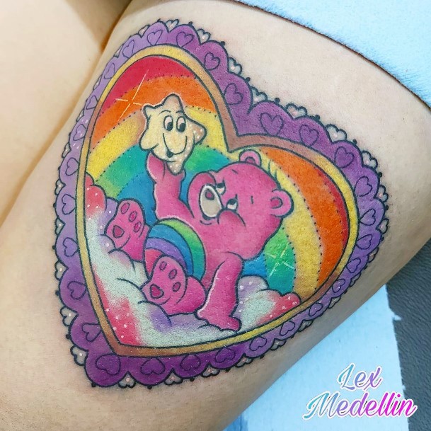 Girls Glamorous Carebears Tattoo Inspiration