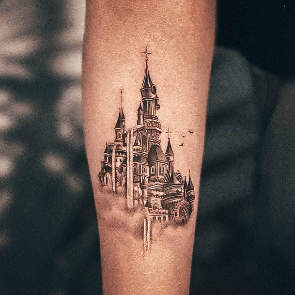 Girls Glamorous Castle Tattoo Inspiration