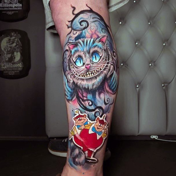 Girls Glamorous Cheshire Cat Tattoo Inspiration