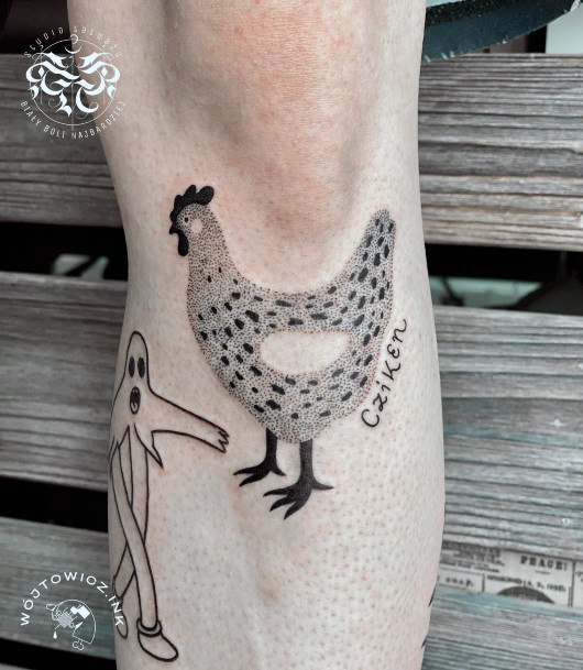 Girls Glamorous Chicken Tattoo Inspiration