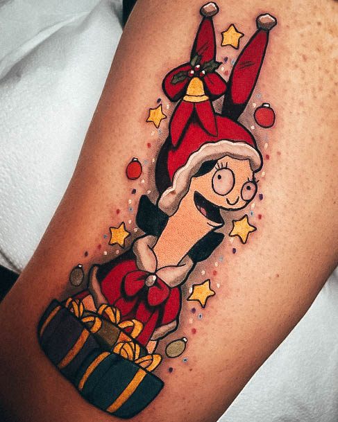 Girls Glamorous Christmas Tattoo Inspiration