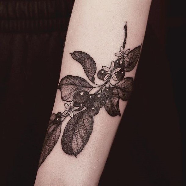 Girls Glamorous Coffee Bean Tattoo Inspiration