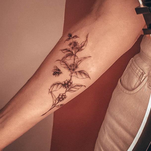 Girls Glamorous Coffee Tattoo Inspiration