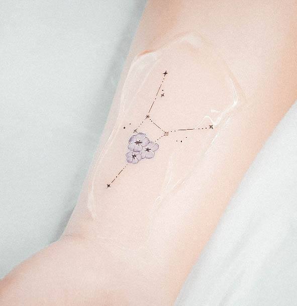 Girls Glamorous Constellation Tattoo Inspiration