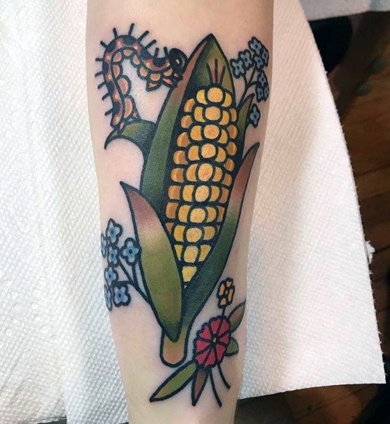 Girls Glamorous Corn Tattoo Inspiration