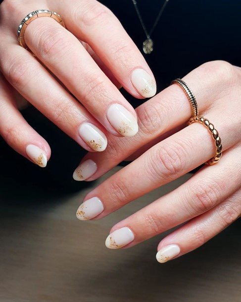 Girls Glamorous Cream Nail Inspiration