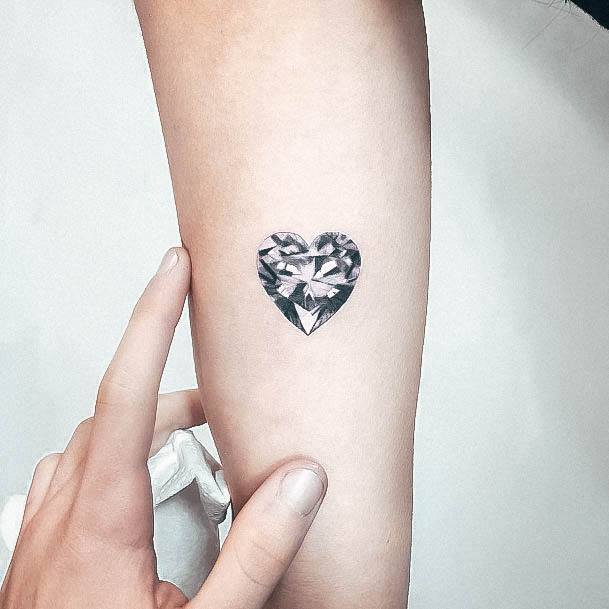 Girls Glamorous Crystal Tattoo Inspiration