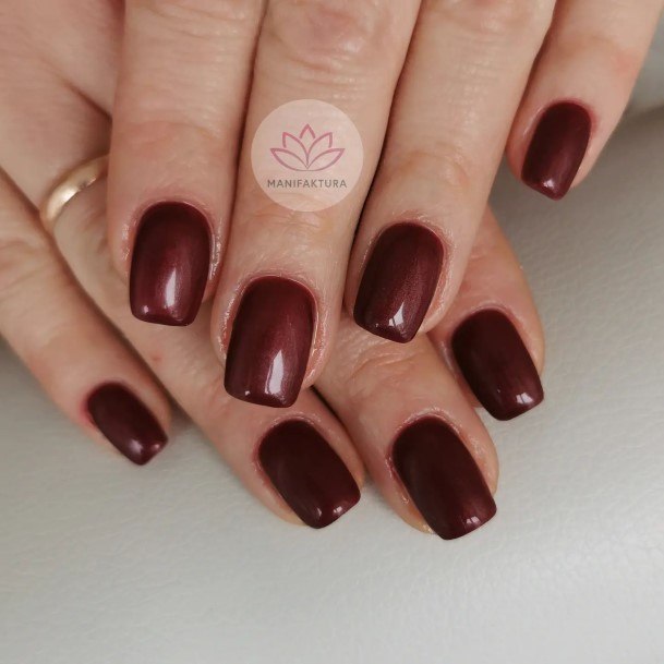 Girls Glamorous Dark Maroon Nail Inspiration