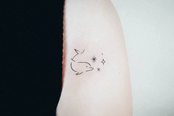 Girls Glamorous Dolphin Tattoo Inspiration