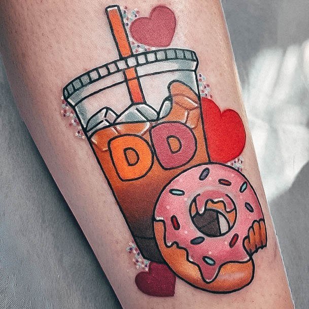 Girls Glamorous Donut Tattoo Inspiration