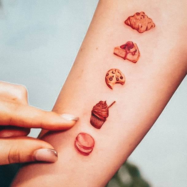 Girls Glamorous Food Tattoo Inspiration