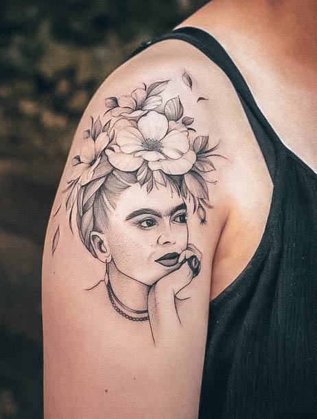 Girls Glamorous Frida Tattoo Inspiration