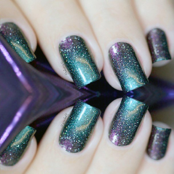 Girls Glamorous Galaxy Nail Inspiration