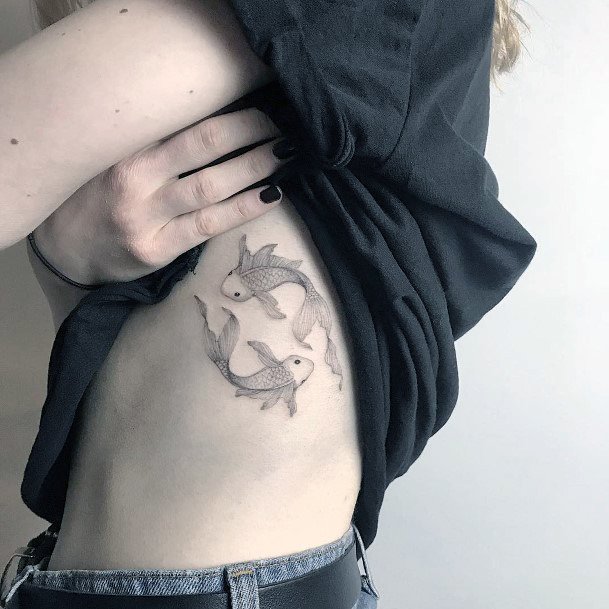 Girls Glamorous Goldfish Tattoo Inspiration