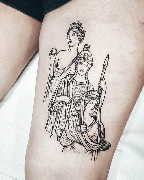 Girls Glamorous Greek Tattoo Inspiration