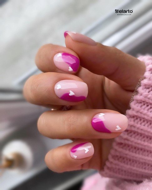 Girls Glamorous Heart Nail Inspiration