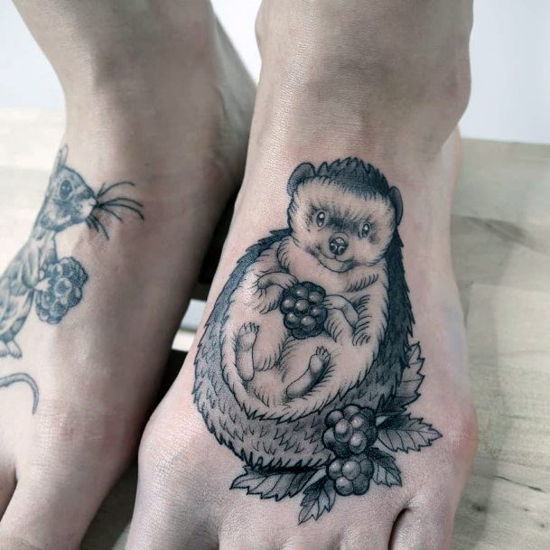 Girls Glamorous Hedgehog Tattoo Inspiration