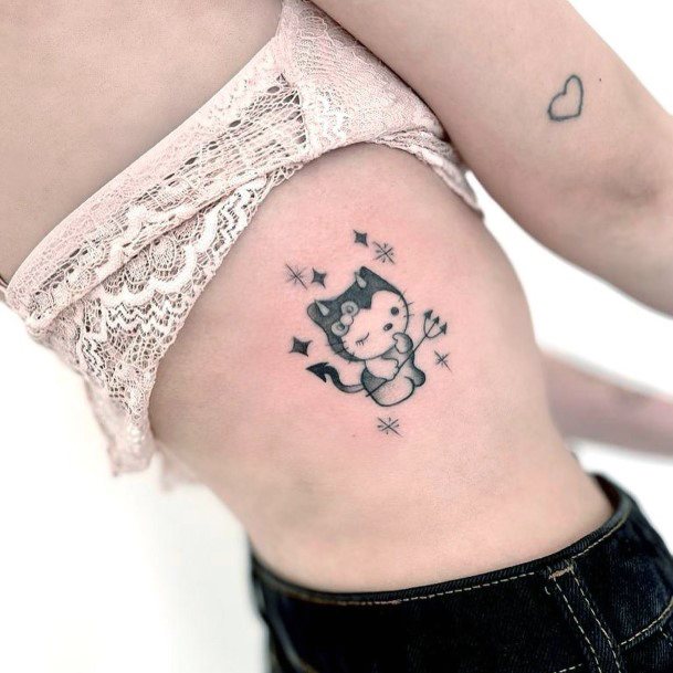 Girls Glamorous Hello Kitty Tattoo Inspiration