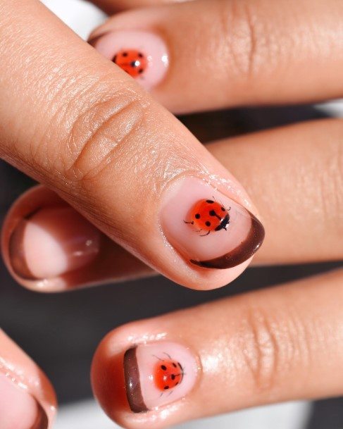 Girls Glamorous Ladybug Nail Inspiration