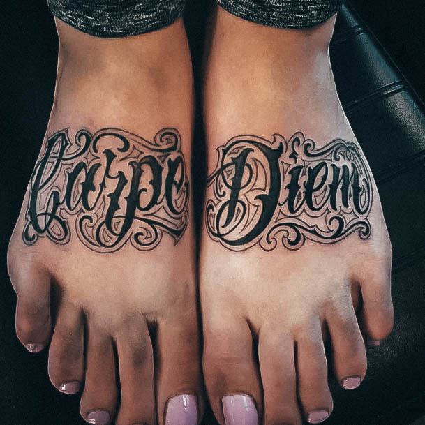 Girls Glamorous Lettering Tattoo Inspiration