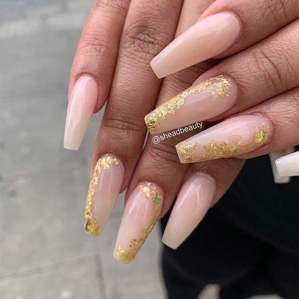 Girls Glamorous Light Nude Nail Inspiration