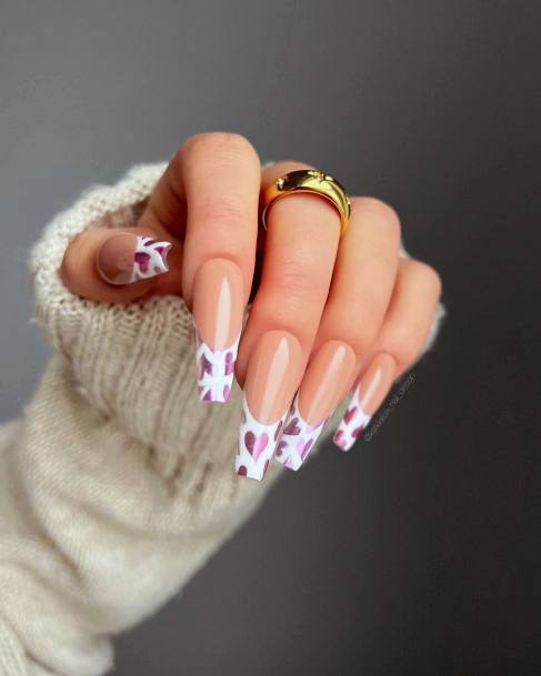 Girls Glamorous Long French Nail Inspiration