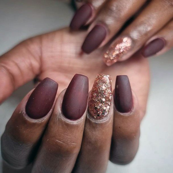 Girls Glamorous Maroon Nail Inspiration