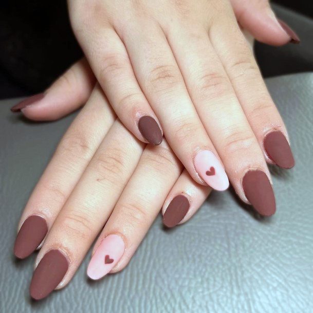 Girls Glamorous Matte Maroon Nail Inspiration