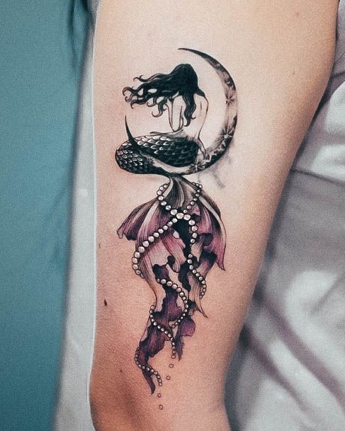 Girls Glamorous Mermaid Tattoo Inspiration