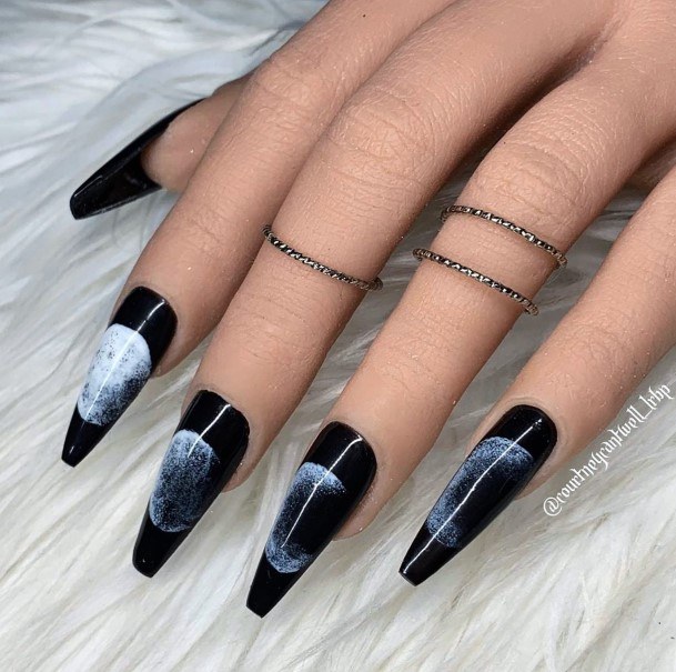 Girls Glamorous New Moon Nail Inspiration