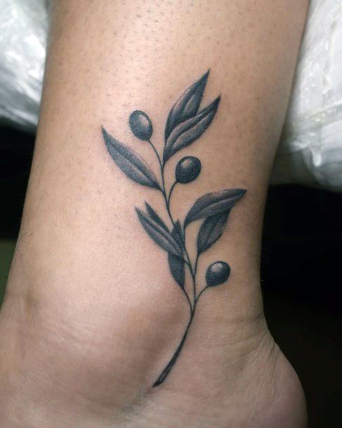 Girls Glamorous Olive Branch Tattoo Inspiration