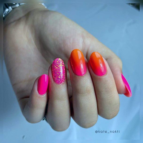 Girls Glamorous Ombre Summer Nail Inspiration