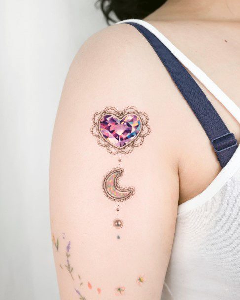 Girls Glamorous Opal Tattoo Inspiration