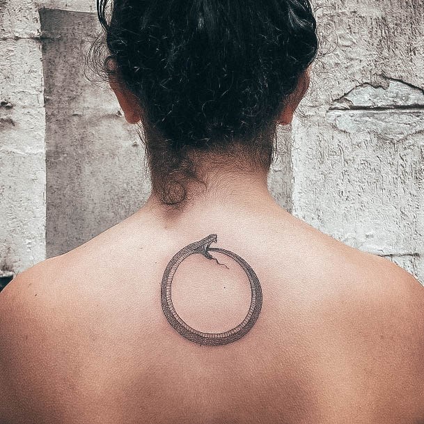 Girls Glamorous Ouroboros Tattoo Inspiration