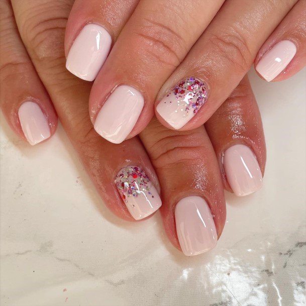 Girls Glamorous Pale Pink Nail Inspiration