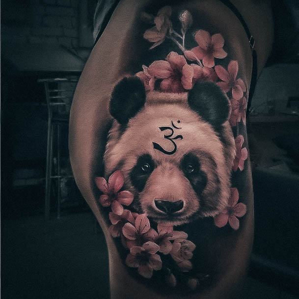 Girls Glamorous Panda Tattoo Inspiration