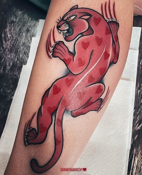 Girls Glamorous Panther Tattoo Inspiration