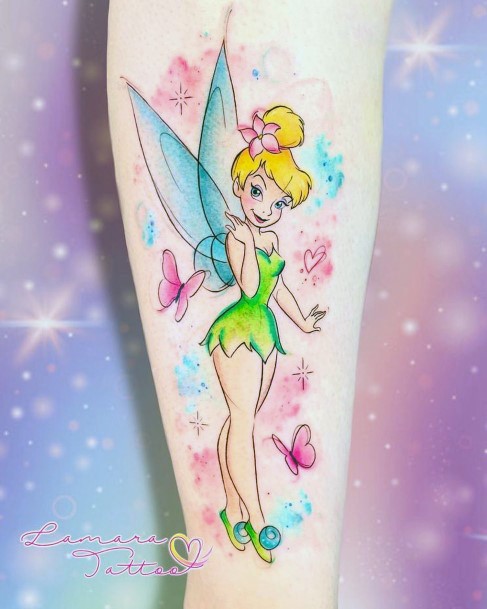 Girls Glamorous Peter Pan Tattoo Inspiration