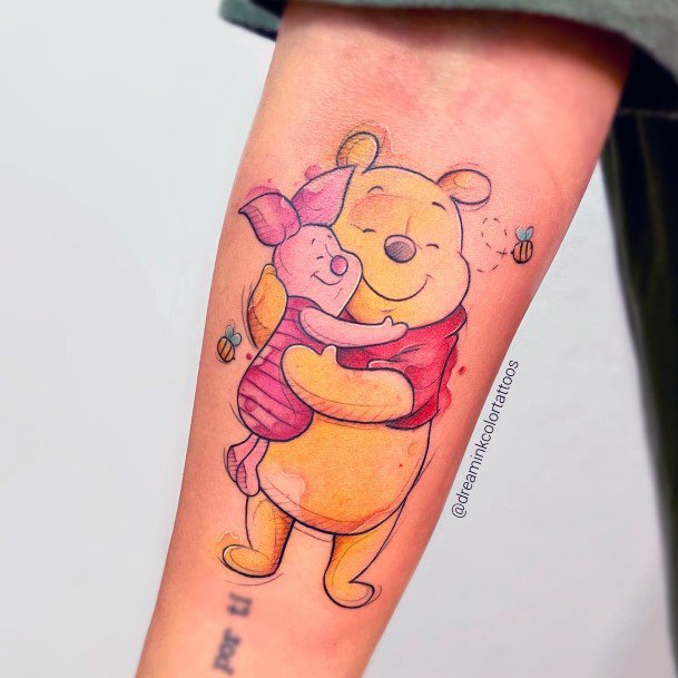 Girls Glamorous Piglet Tattoo Inspiration