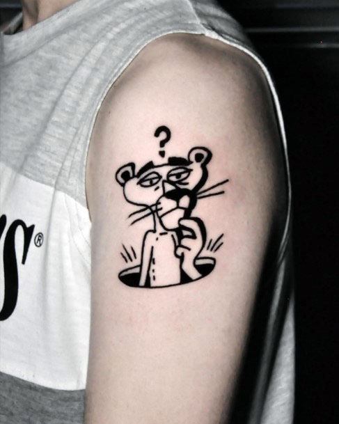 Girls Glamorous Pink Panther Tattoo Inspiration