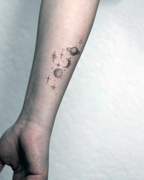 Girls Glamorous Pluto Tattoo Inspiration