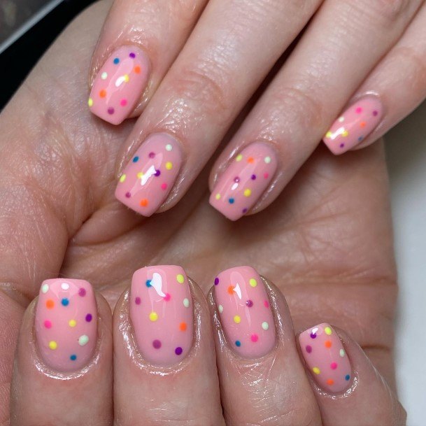 Girls Glamorous Polka Dot Nail Inspiration