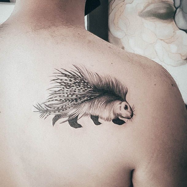 Girls Glamorous Porcupine Tattoo Inspiration