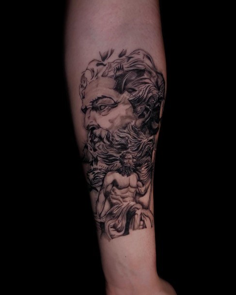 Girls Glamorous Poseidon Tattoo Inspiration