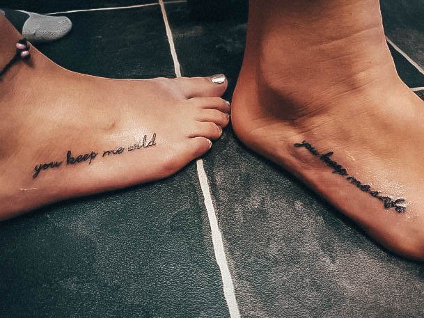 Girls Glamorous Quote Tattoo Inspiration Foot