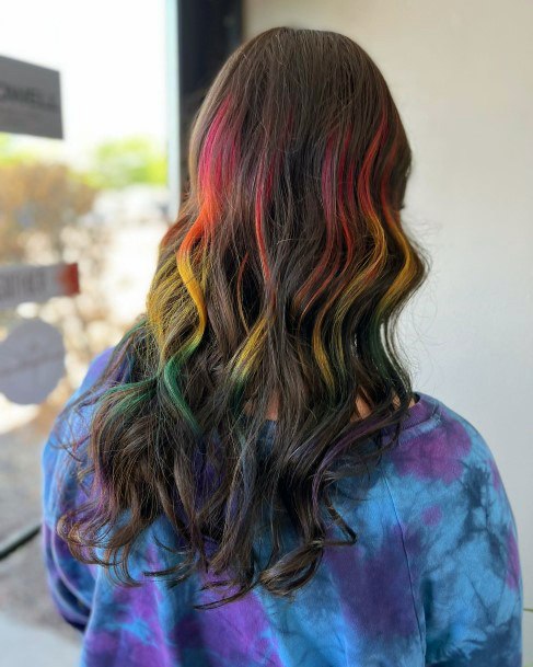 Girls Glamorous Rainbow Hairstyles Inspiration