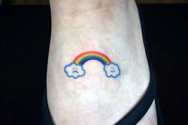 Girls Glamorous Rainbow Tattoo Inspiration